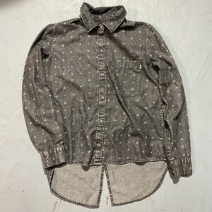 Vans Dark Gray Patterned Button-Down Shirt